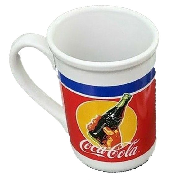 Coca Cola Mug Cups 14 oz, NWT The Real Thing Set of 3 Microwave Dishwasher Safe - Picture 2 of 13